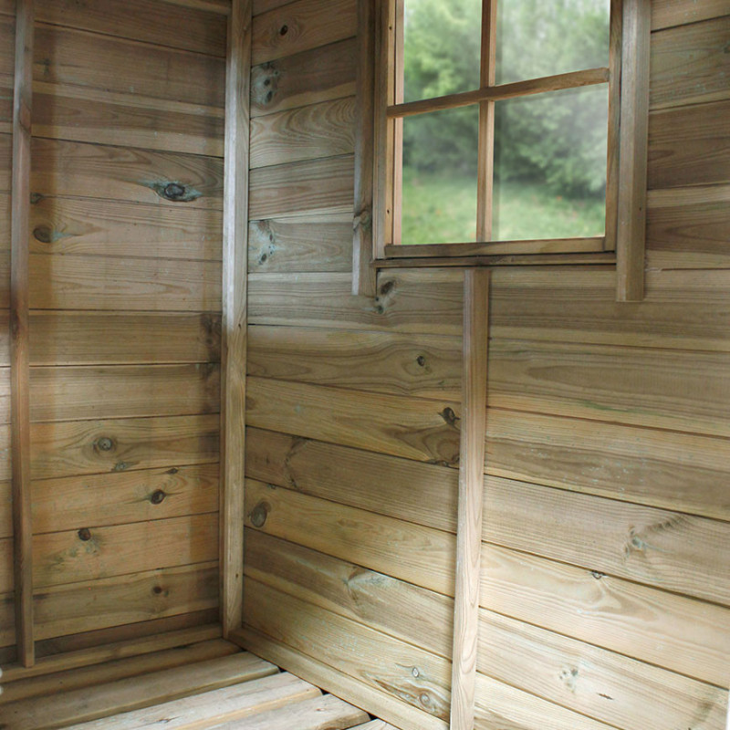 Cabane En Bois Trait Pour Enfant Avec Pr Au Et Banc Hacienda Soulet