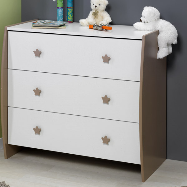 Commode bébé Soho Blanc et Cappuccino Sofamo | Acheter sur ...