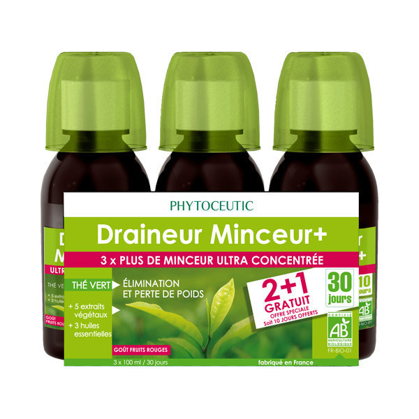 Lot 2 +1 OFFERT Draineur Minceur BiO 200mL Phytoceutic Lot 2 +1 OFFERT Draineur Minceur BiO 200mL Phytoceutic