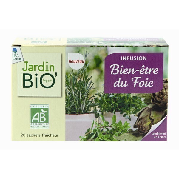 Infusion Bien être du foie 20 sachets Jardin Bio Acheter sur