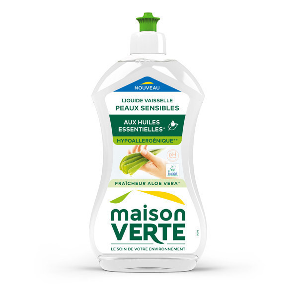 Liquide Vaisselle Aloe Vera Peaux Sensibles 500ml Maison Verte