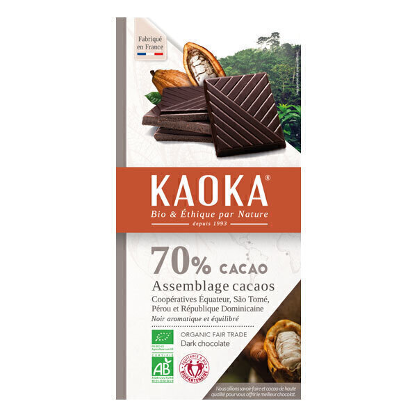 Kaoka - Tablette chocolat noir 70% 100g