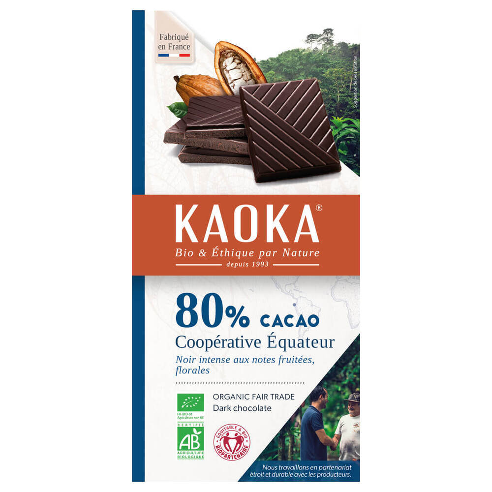 Kaoka - Tablette chocolat noir 80% 100g