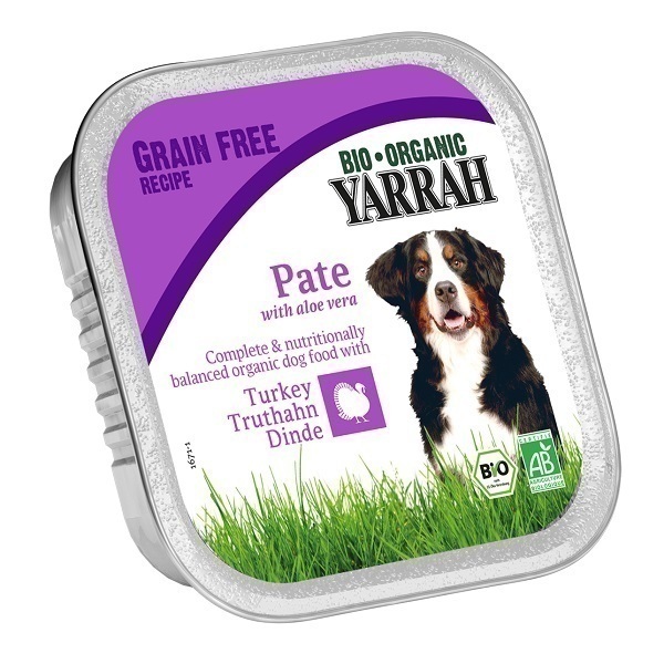 Barquette dinde et aloe vera chien Yarrah | Acheter sur Barquette dinde et aloe vera chien Yarrah | Acheter sur