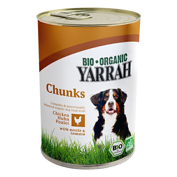 Yarrah - Bouchées pour chien bio boîte Poulet 405g
