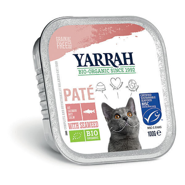 Yarrah - Pâtée pour chat barquette Saumon 100g