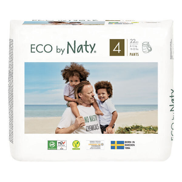 Eco by Naty - Pack 4x22 Culottes apprentissage Jetables T4 8-15 kg Eco by Naty - Pack 4x22 Culottes apprentissage Jetables T4 8-15 kg