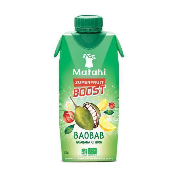 Matahi - Jus de Baobab Guarana Citron 330 mL Matahi - Jus de Baobab Guarana Citron 330 mL