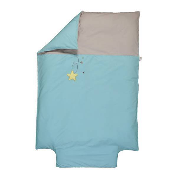 Ptit Basile - Housse de couette 100x140 cm - Pluie d'étoiles - Turquoise Ptit Basile - Housse de couette 100x140 cm - Pluie d'étoiles - Turquoise