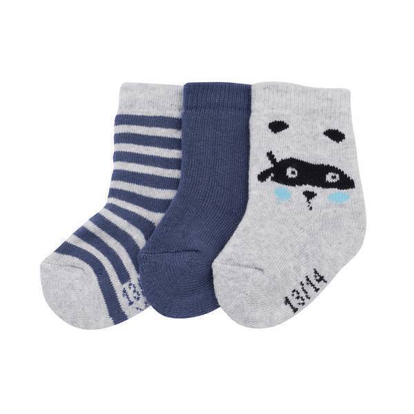 Tex Baby - 3 paires de chaussettes - Gris chiné - 0 à 15 mois Tex Baby - 3 paires de chaussettes - Gris chiné - 0 à 15 mois