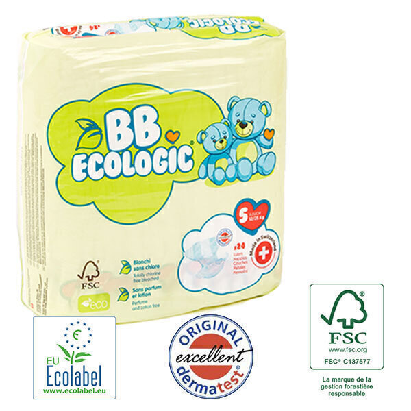 BB Ecologic - 24 Couches jetables écologiques Midi - T5, 12+-25kg