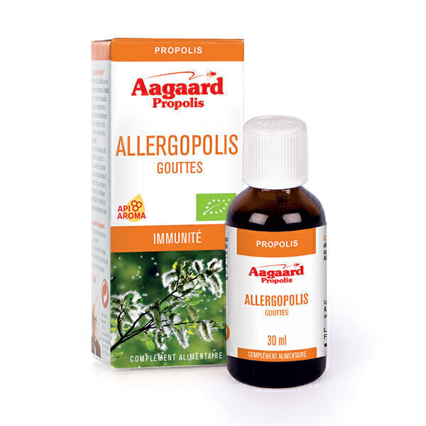 Aagaard Propolis - Allergopolis Gouttes Bio - Flacon de 30mL Aagaard Propolis - Allergopolis Gouttes Bio - Flacon de 30mL