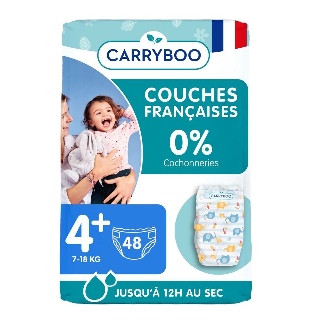 Carryboo - 46 Couches T4+ (9-20kg) Dermo-Sensitives
