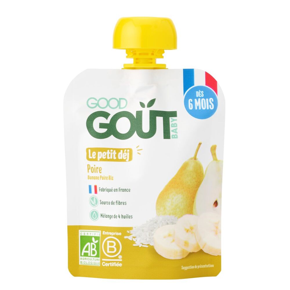Good Gout - Gourde poire Le Petit Déj 70g - Dès 6 mois