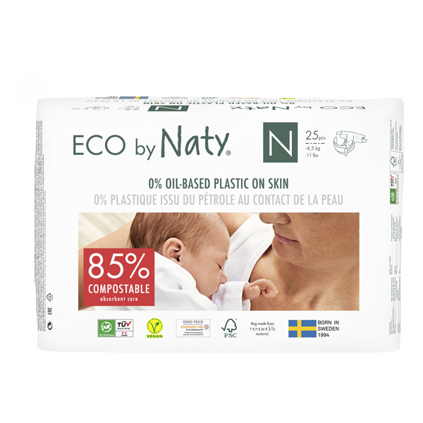 Eco by Naty - 25 Couches écologiques - T0, Nouveau-né