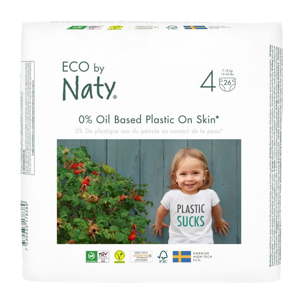 Eco by Naty - 26 Couches écologiques - T4, 7-18kg