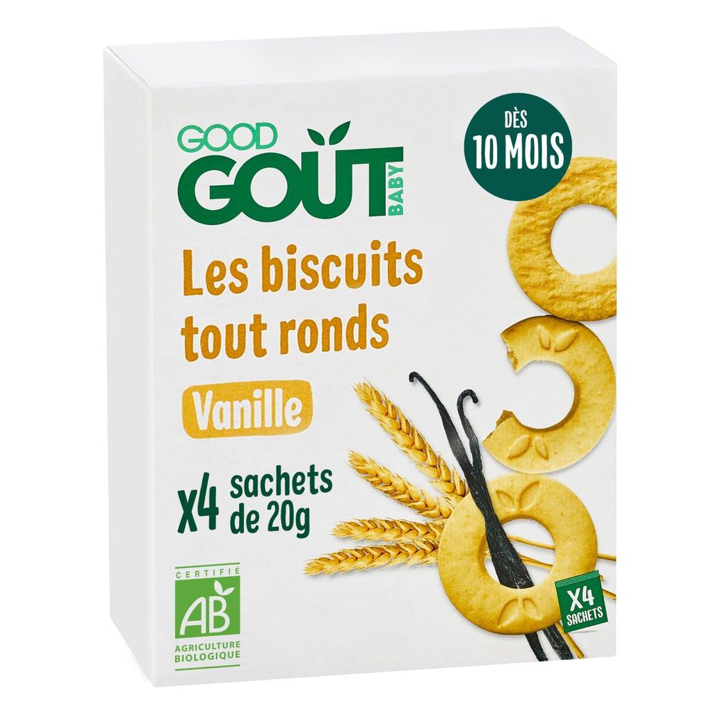 Good Gout - Biscuits tout ronds vanille 80g - Dès 10 mois