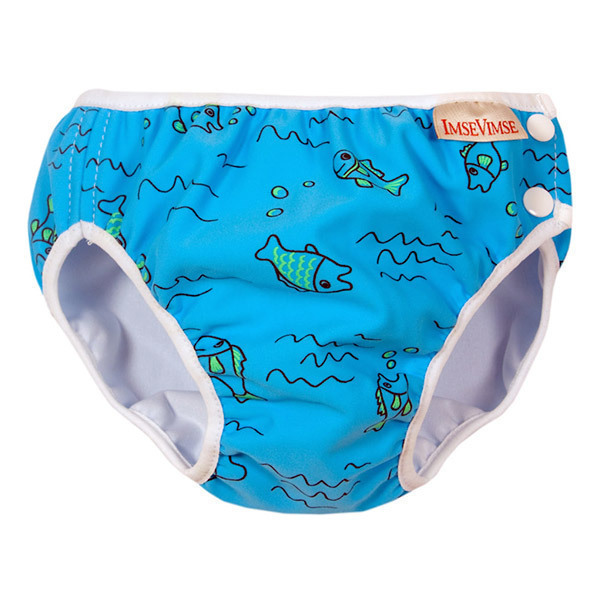 ImseVimse - Couche de bain 7-10kg Poisson turquoise Taille M ImseVimse - Couche de bain 7-10kg Poisson turquoise Taille M