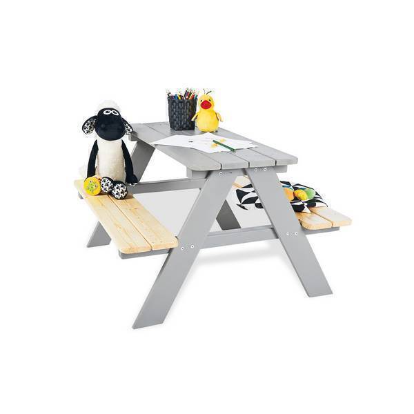 Pinolino - Ensemble de table et bancs Nicki für 4 - Gris Pinolino - Ensemble de table et bancs Nicki für 4 - Gris