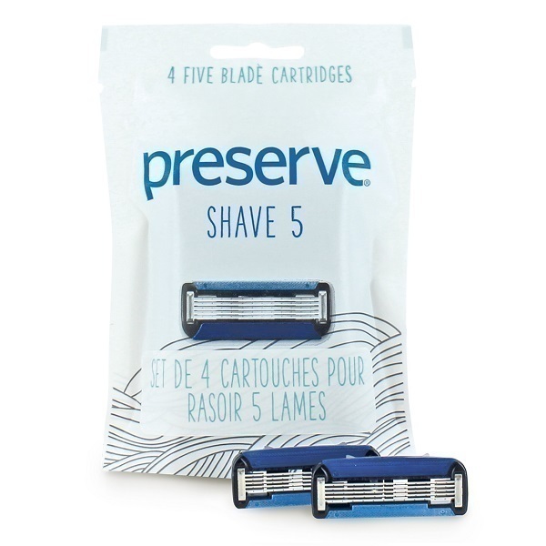 Preserve - 4 recharges de rasoir 5 lames Preserve