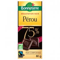 Bonneterre - Tablette chocolat Noir Séléction Perou 75% 80g