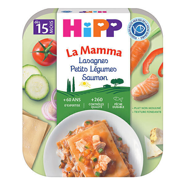 HiPP - Lasagnes petits légumes saumon 250g Mon Diner Bonne Nuit