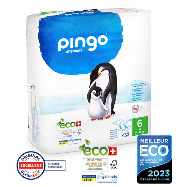 Pingo - 32 Couches écologiques jetables T6 15-30kg