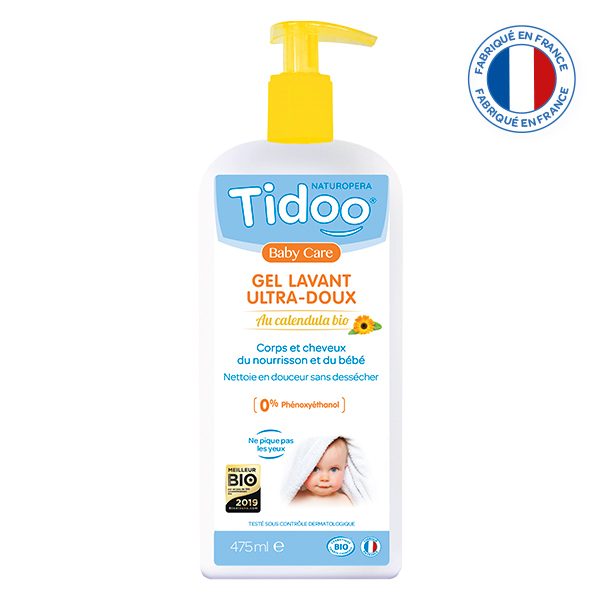 Tidoo - 2 Gels Lavants Ultra Doux Bio 2 en 1 au Calendula 475ml