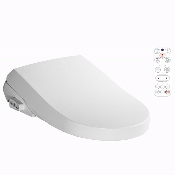 TopToilet - Abattant WC japonais multi fonctions Luxe Silver
