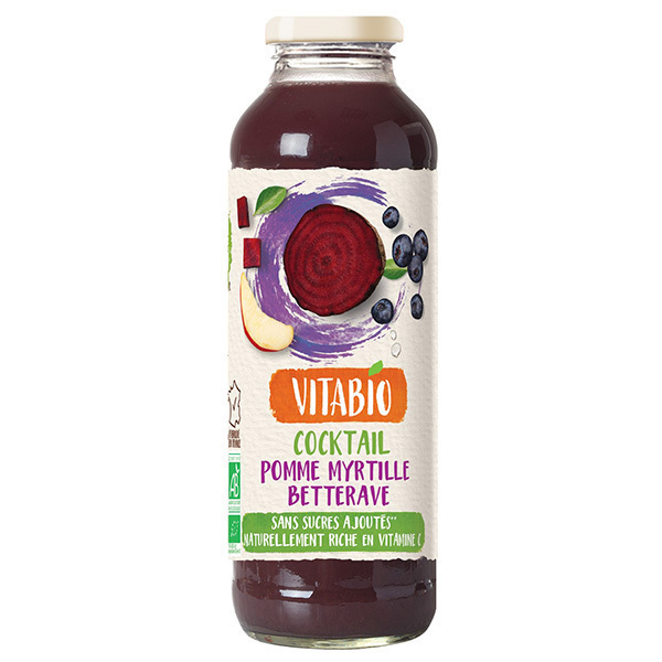 Vitabio - Boisson Pomme Myrtille Betterave 50cl Vitabio - Boisson Pomme Myrtille Betterave 50cl