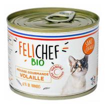 Felichef - Mousse sans céréales chat Volaille 200g