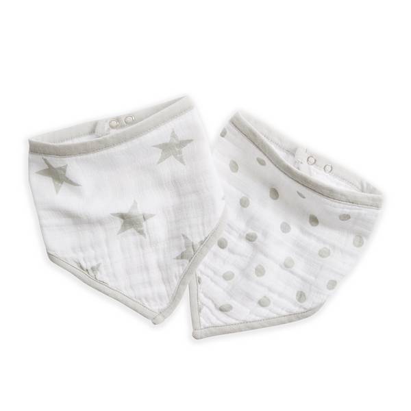 Aden by aden+anais® - Lot de 2 bavoirs bandana en mousseline - Dusty 22cm x 36 cm Aden by aden+anais® - Lot de 2 bavoirs bandana en mousseline - Dusty 22cm x 36 cm