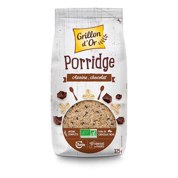 Grillon d'or - Porridge Avoine et chocolat 375g