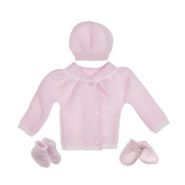 La Manufacture de Layette - Trousseau de naissance - Rose layette 0-1 mois La Manufacture de Layette - Trousseau de naissance - Rose layette 0-1 mois