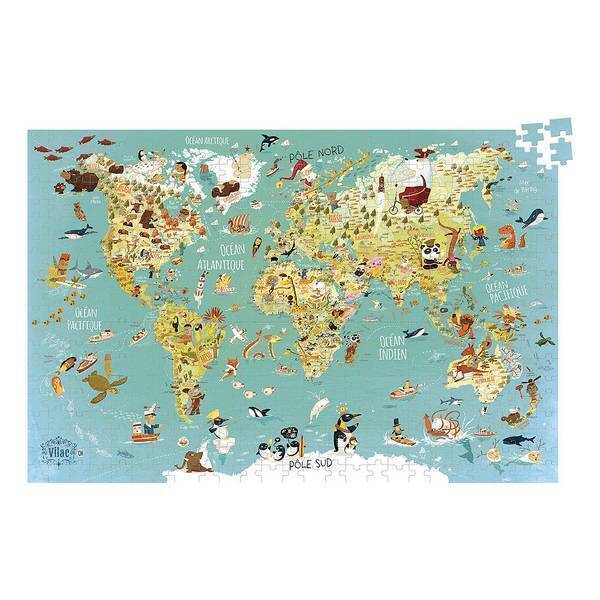 Vilac - Puzzle Carte du monde fantastique 500 pièces - De 8 à 12 ans Vilac - Puzzle Carte du monde fantastique 500 pièces - De 8 à 12 ans