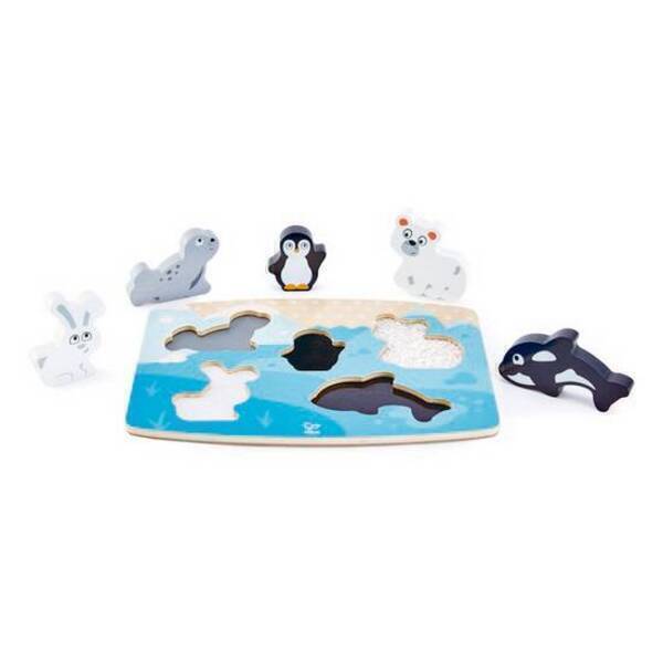 Hape - Puzzle tactile animaux polaires - Dès 24 mois Hape - Puzzle tactile animaux polaires - Dès 24 mois