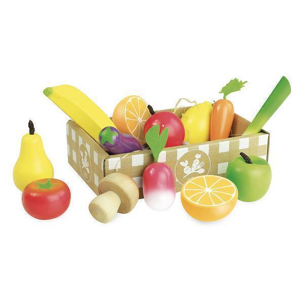 Vilac - Set de fruits et légumes en bois - Dès 2 ans