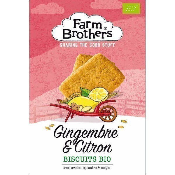 Farm Brothers - Biscuits gingembre & citron 150g Farm Brothers - Biscuits gingembre & citron 150g