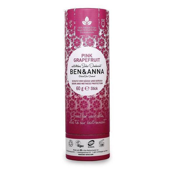 Ben & Anna - Déodorant Pamplemousse - Tube carton 60g Ben & Anna - Déodorant Pamplemousse - Tube carton 60g