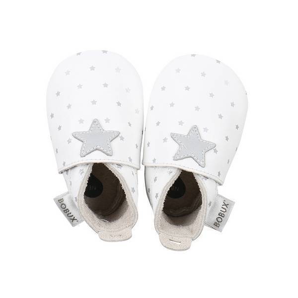 Bobux - Chaussons Soft Sole Etoiles argentées - De 3 à 21 mois Bobux - Chaussons Soft Sole Etoiles argentées - De 3 à 21 mois