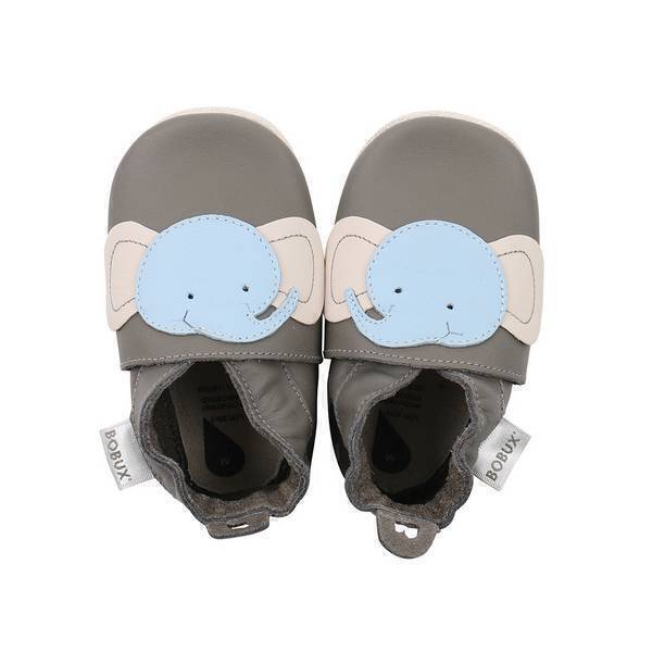 Bobux - Chaussons Soft Sole Eléphant gris - De 3 à 27 mois Bobux - Chaussons Soft Sole Eléphant gris - De 3 à 27 mois