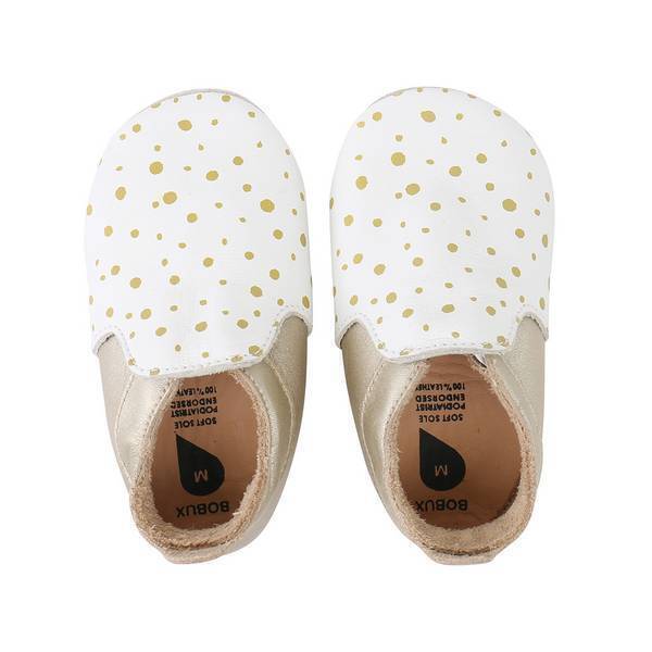 Bobux - Chaussons Soft Sole Loafer pois doré - De 3 à 21 mois Bobux - Chaussons Soft Sole Loafer pois doré - De 3 à 21 mois