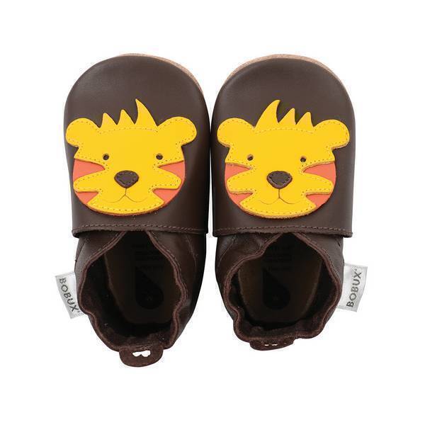Bobux - Chaussons Soft Sole Tigre chocolat - De 3 à 27 mois Bobux - Chaussons Soft Sole Tigre chocolat - De 3 à 27 mois