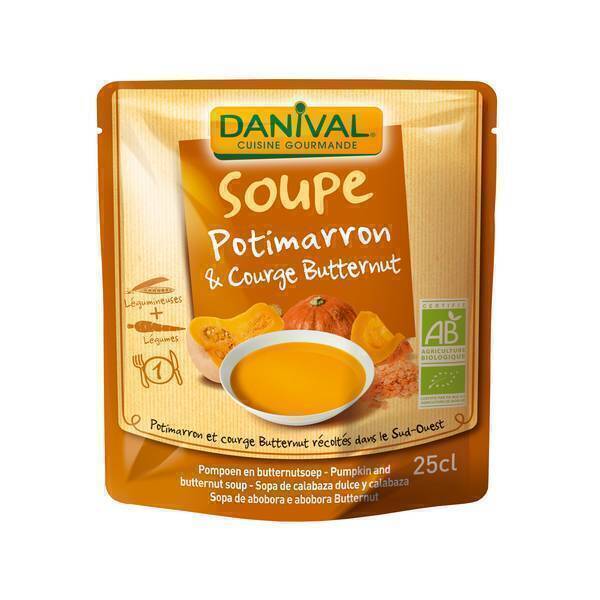soupe potimarron & courge butternut 25cl | danival