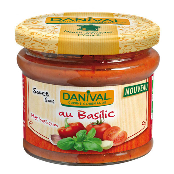 Danival - Sauce tomate au Basilic - 210g Danival - Sauce tomate au Basilic - 210g