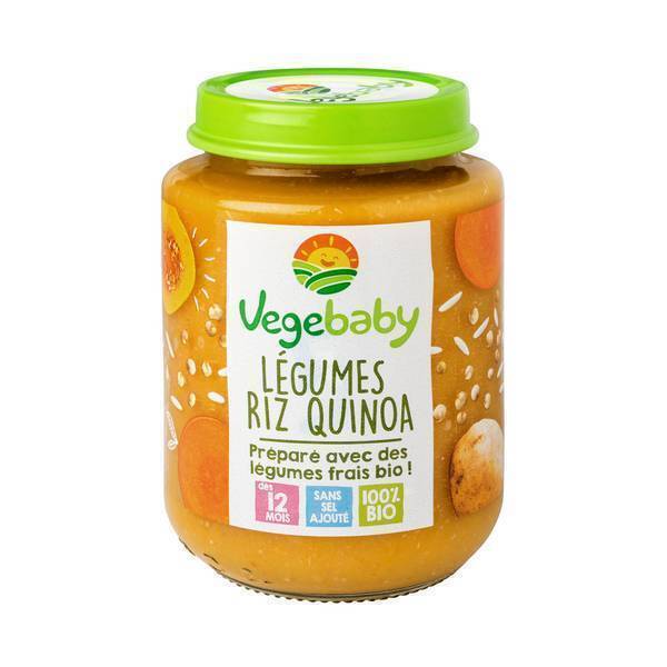 Vegebaby - Pot Légumes-riz-quinoa bio bébé 190G