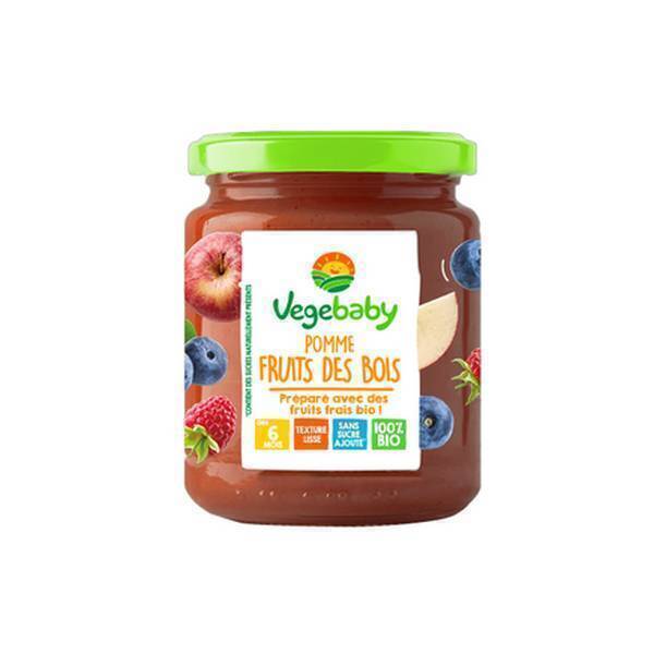 Vegebaby - Pot Pommes-Fruits des Bois bio bébé 120g