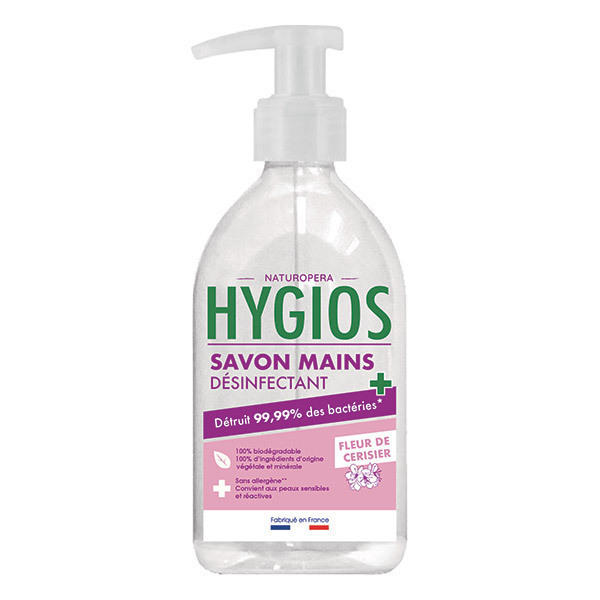 Hygios - Savon mains désinfectant Fleur de cerisier 300ml