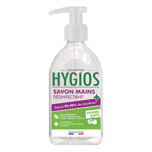 Hygios - Savon mains désinfectant Pomme verte 300ml