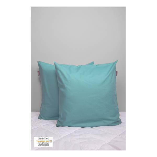 Kadolis - 2 taies d'oreiller Bleu 60x60 Kadolis - 2 taies d'oreiller Bleu 60x60